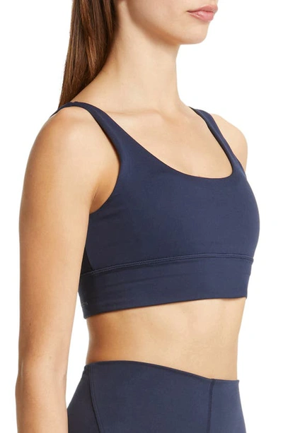 Shop Outdoor Voices Freeform Scoop Sports Bra In Navy