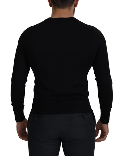 Shop Dolce & Gabbana Black Wool Button Down Cardigan Men's Sweater