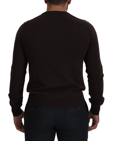 Shop Dolce & Gabbana Brown Cashmere Crew Neck Pullover Men's Sweater