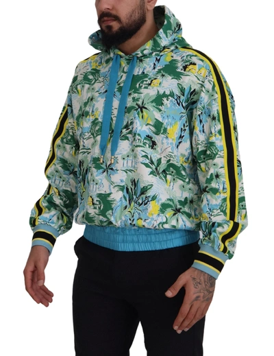 Shop Dolce & Gabbana Multicolor Cotton Hooded Sweatshirt Men's Sweater