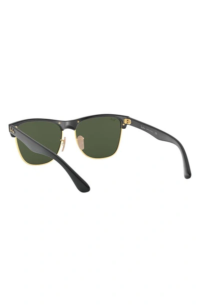 Shop Ray Ban Highstreet 57mm Sunglasses In Demi Black/ Green Solid