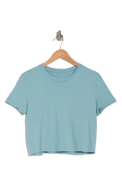 Shop Bella+canvas Crop T-shirt In Mineral Blue