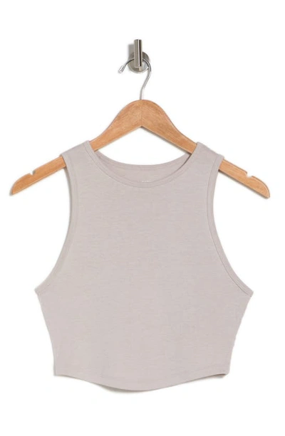 Shop Bella+canvas The Fitted Tank In Solid Cool Grey Blend