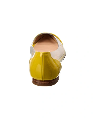 Gianvito Rossi Vinyl & Patent Flat In Yellow