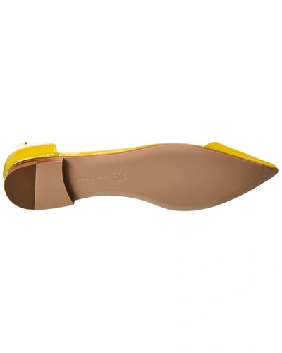 Shop Gianvito Rossi Vinyl & Patent Flat In Yellow