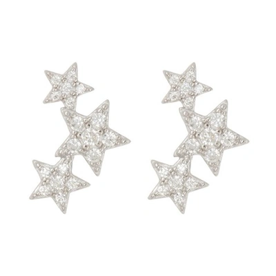 Shop Adornia Crystal Starburst Studs Silver In White