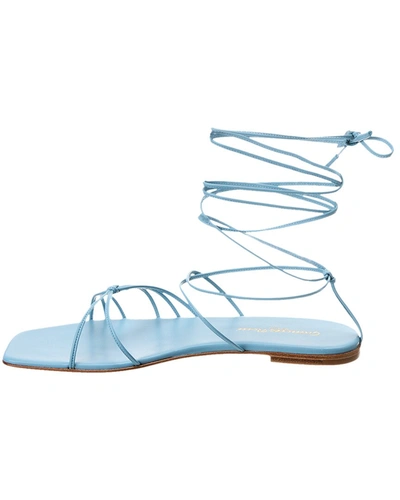 Shop Gianvito Rossi Sylvie Leather Sandal In Blue