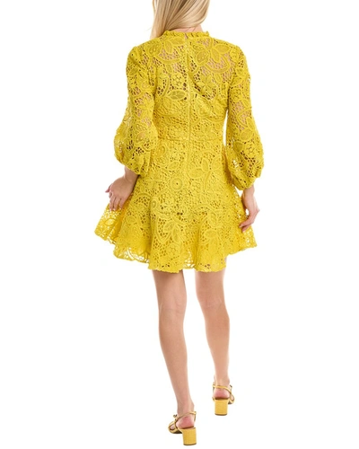 Shop Pearl By Lela Rose Lace Dress In Yellow