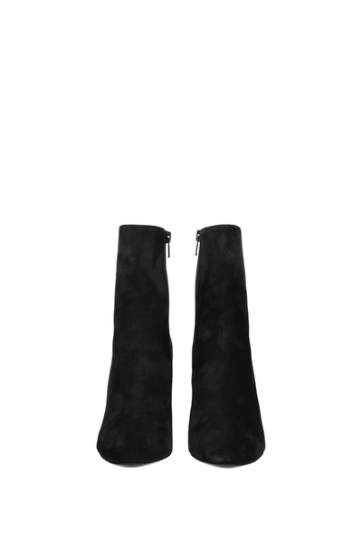 Shop Saint Laurent Ankle Boots Cotton Black
