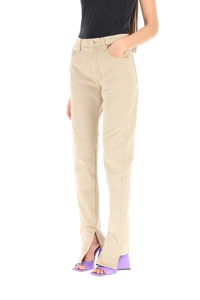 Shop Attico Asymmetrical Bottom Jeans