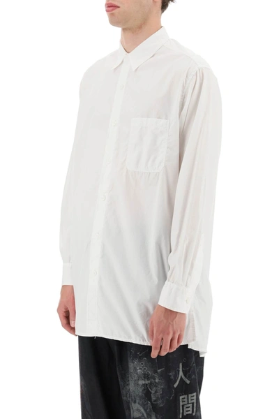 Shop Yohji Yamamoto Classic Cotton Shirt With Pocket