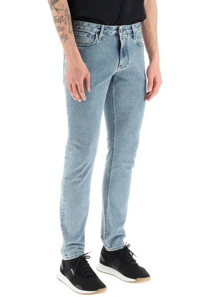Shop Emporio Armani Low Rise Slim Fit Jeans