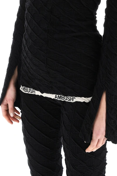 Shop Ambush Monogram Knit Long Sleeve Top