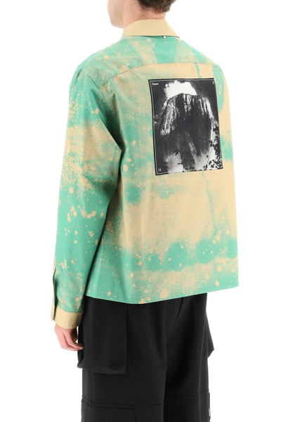 Shop Oamc System Smudge Shirt With Silk Patch