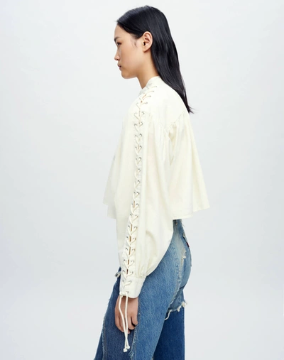 Shop Re/done Pirate Top In Ivory