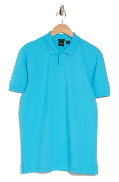 Shop Hugo Boss Piro Solid Regular Fit Polo In Light Blue