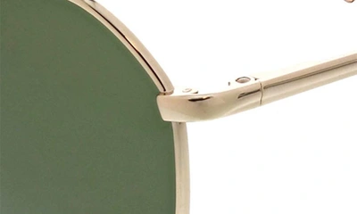 Shop Hurley 60mm Polarized Round Sunglasses In Gold/ Green