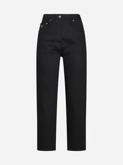 Shop Prada Straight-leg Jeans In Black