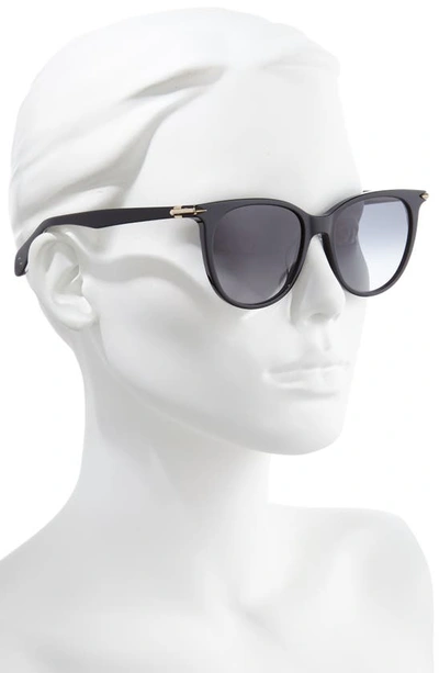 Shop Rag & Bone 53mm Gradient Cat Eye Sunglasses In Black/ Dark Grey Gradient