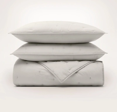Shop Boll & Branch Organic Quilt Set In Pewter Airy Voile