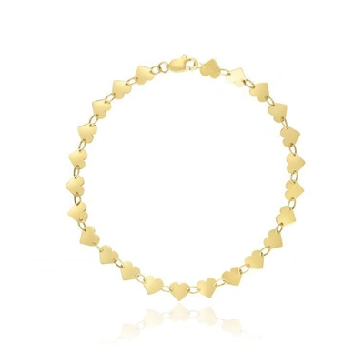 Shop The Lovery Gold Mirrored Heart Bracelet