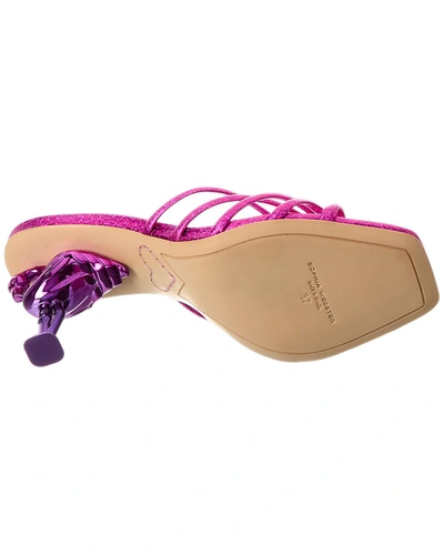 Shop Sophia Webster Flo Flamingo Leather Sandal In Pink