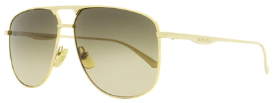 Shop Gucci Men's Pilot Sunglasses Gg0336s 001 Gold 60mm