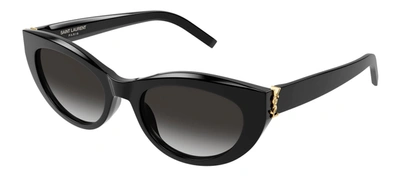 Shop Saint Laurent Sl M115 002 Cat Eye Sunglasses In Grey