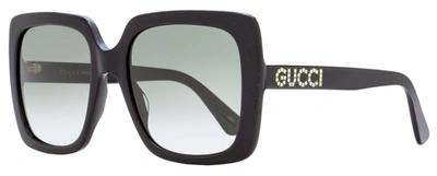 Shop Gucci Women's Crystal Logo Sunglasses Gg0418s 001 Black 54mm