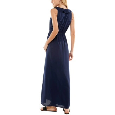 Shop Kingston Grey Juniors Womens Ruffled Long Maxi Dress In Blue