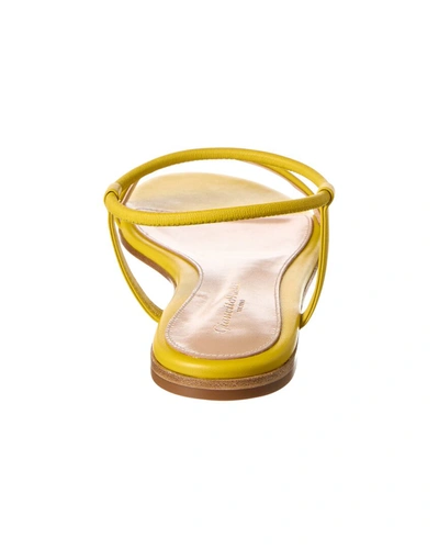 Gianvito Rossi Jaime Leather Sandal In Yellow