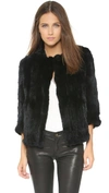 RACHEL ZOE Rabbit Fur Jacket