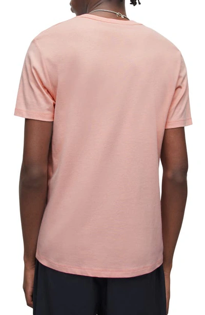 Shop Allsaints Brace Tonic Organic Cotton T-shirt In Flamingo Pink