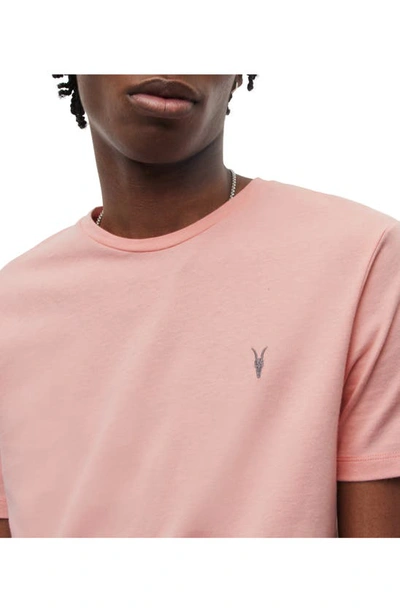 Shop Allsaints Brace Tonic Organic Cotton T-shirt In Flamingo Pink