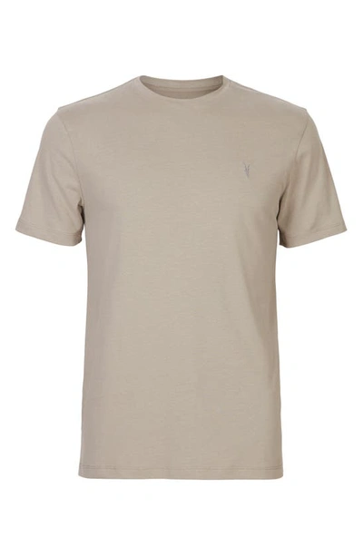 Shop Allsaints Brace Tonic Slim Fit Cotton T-shirt In Wood Brown