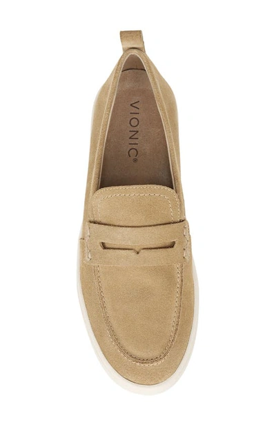 Vionic Uptown I6609l1200 Loafer Women 7 Beige Suede Moc Toe Casual Shoes Rhs4028 In Brown