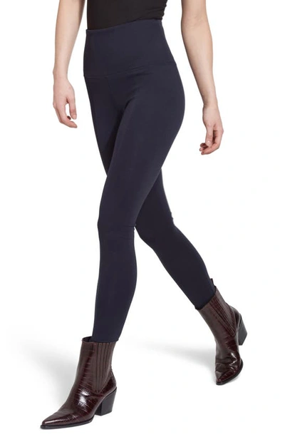 Shop Lyssé Center Seam Ponte Leggings In Midnight