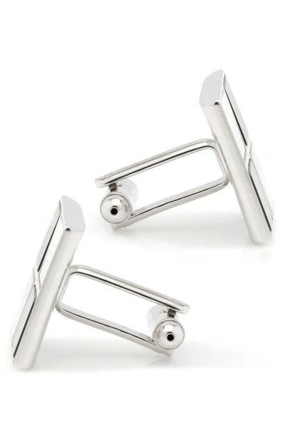 Shop Cufflinks, Inc . Checkerboard Cuff Links In White