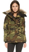 Canada Goose 'montebello' Slim Fit Down Parka With Genuine Coyote Fur Trim In Camo