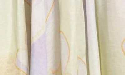 Shop Zimmermann Tama Postcard Print Long Sleeve Linen & Silk Gown In Poster Print
