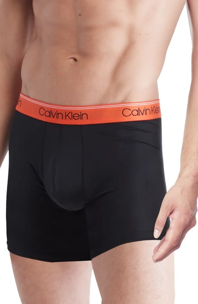 Shop Calvin Klein 3-pack Low Rise Microfiber Stretch Boxer Briefs In Black Assorted