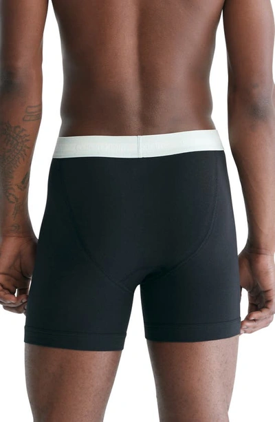 Shop Calvin Klein 3-pack Stretch Cotton Boxer Briefs In Black Assorted