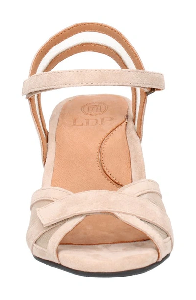 Shop L'amour Des Pieds Mahiya Block Heel Sandal In Taupe