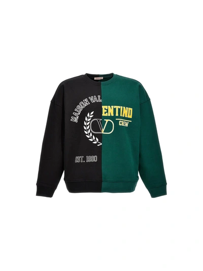 Shop Valentino Maison  E  V Crew Sweatshirt Multicolor