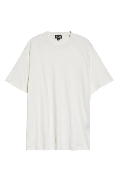 Shop Zegna High Performance™ Short Sleeve Wool T-shirt In White