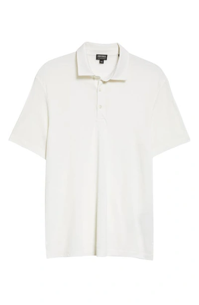 Shop Zegna High Performance™ Wool Polo In White