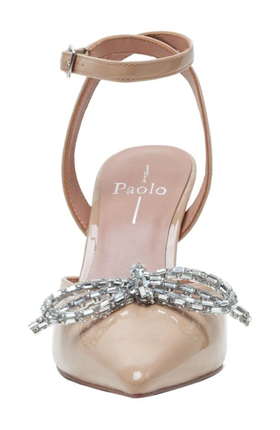 Linea Paolo Heart Ankle Strap Pointed Toe Pump In Maple Sugar