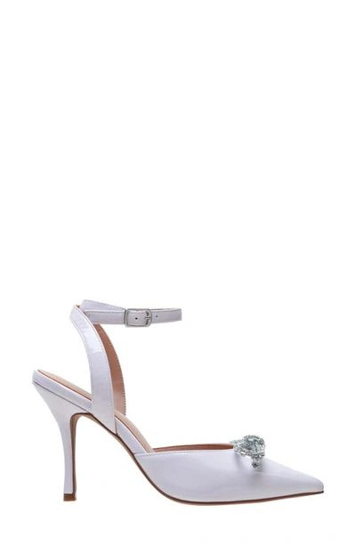Shop Linea Paolo Heart Ankle Strap Pointed Toe Pump In Lavender Fog