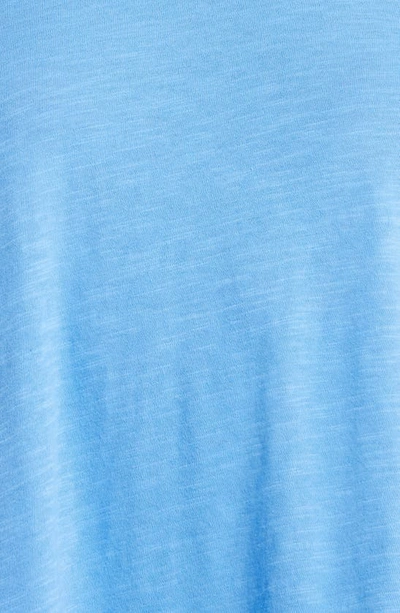 Shop Zella Relaxed Long Sleeve Slub Jersey T-shirt In Blue Regatta