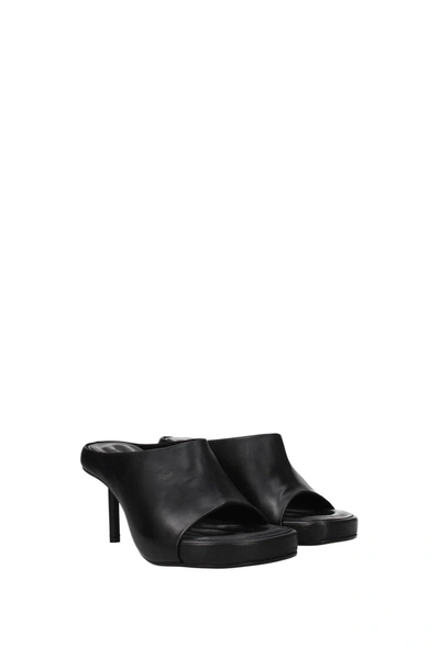 Shop Jacquemus Sandals Leather Black
